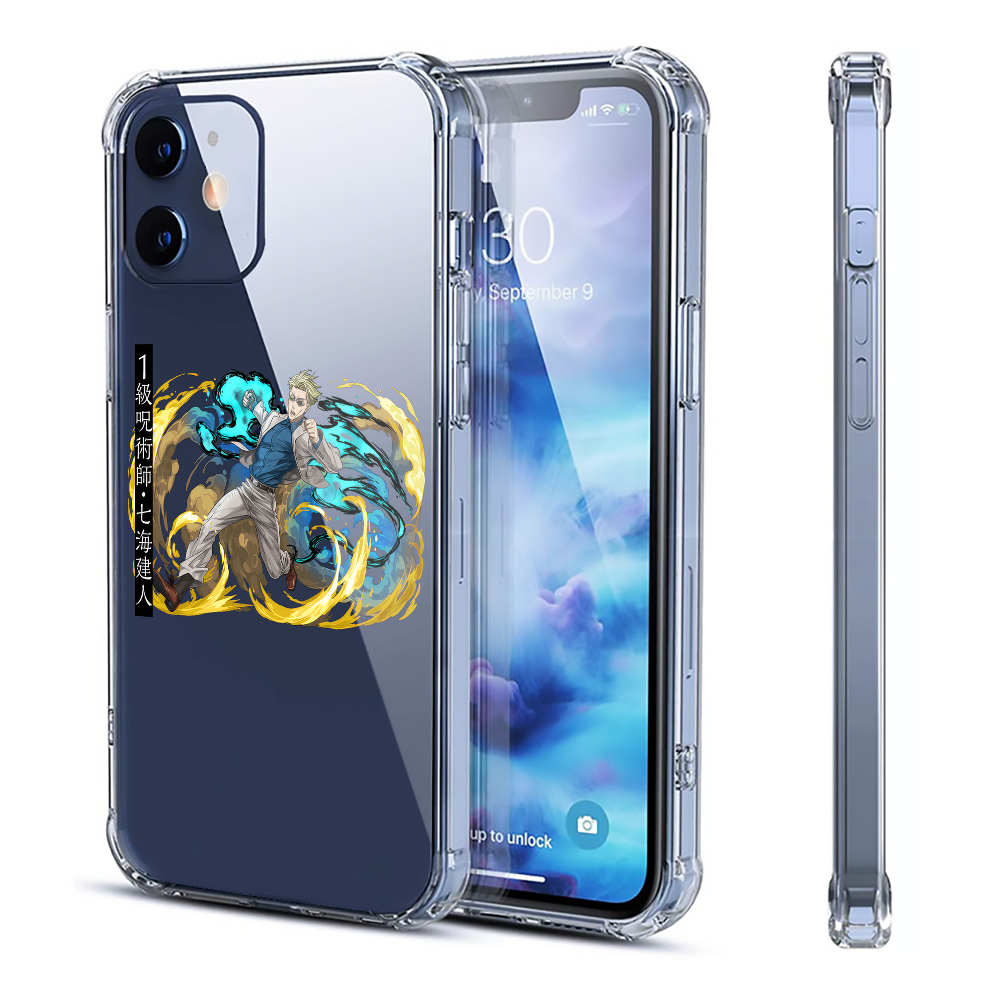（画像用） 呪術廻戦 Jujutsu Kaisen 【iPhone 12シリーズ対応】透明スマホケース（クリアソフトケース）